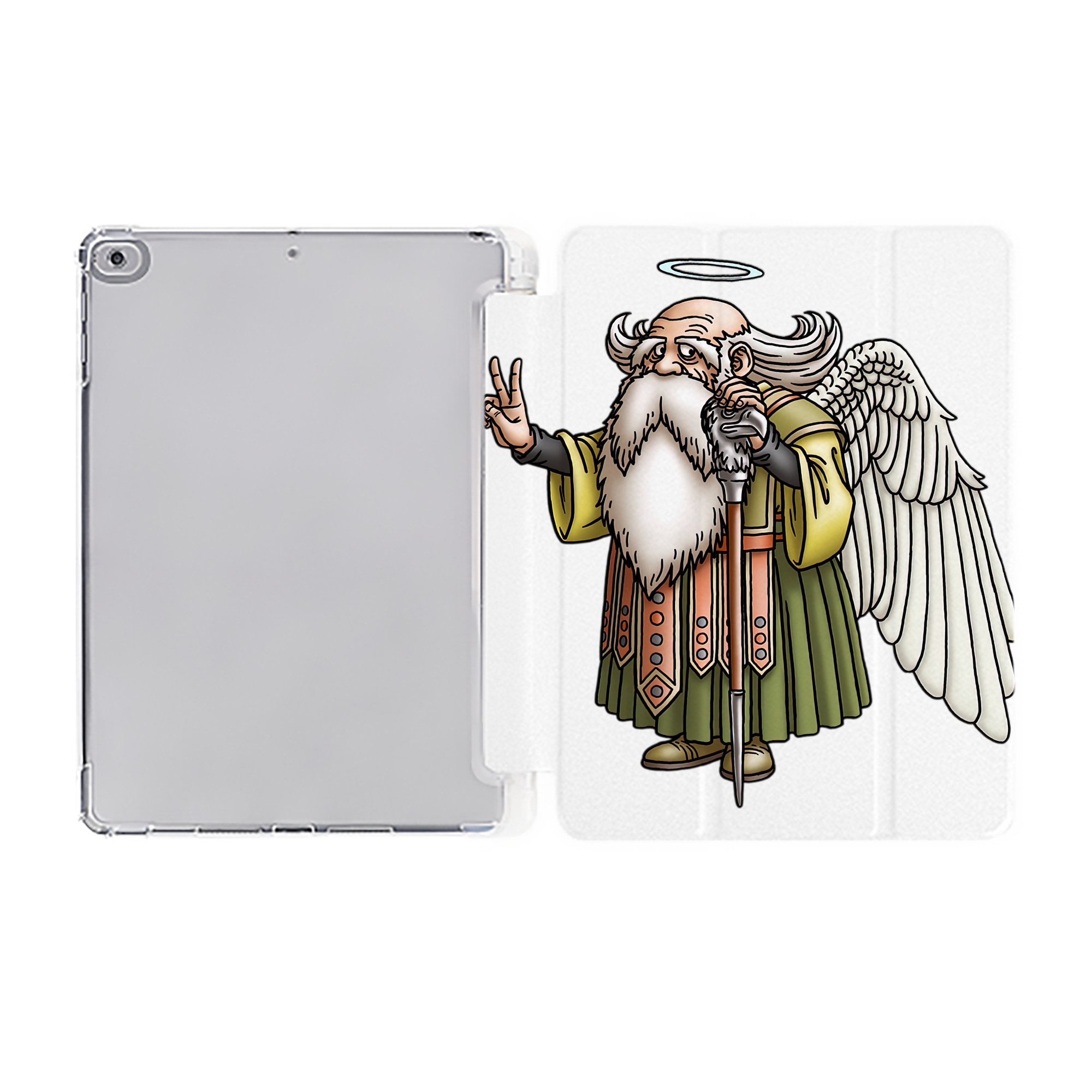 （画像用） ドラゴンクエスト Doragon Kuesuto Dragon Quest IPad ケース ペン収納付き 三つ折りスタンド PUレザー×シリコン 対応機種9.5/10.5/10.9インチ